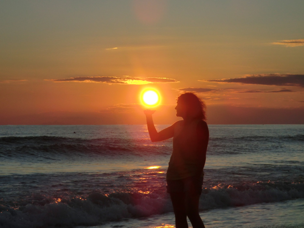 Urlaub T&uuml;rkei 2011 Debby im Sonnenuntergang